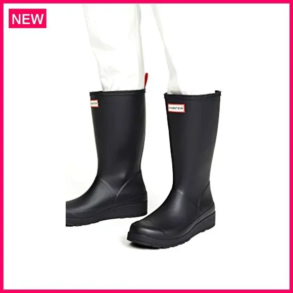 Knee-High Rain Boots Waterproof Rubber Flat Heel Casual Wear